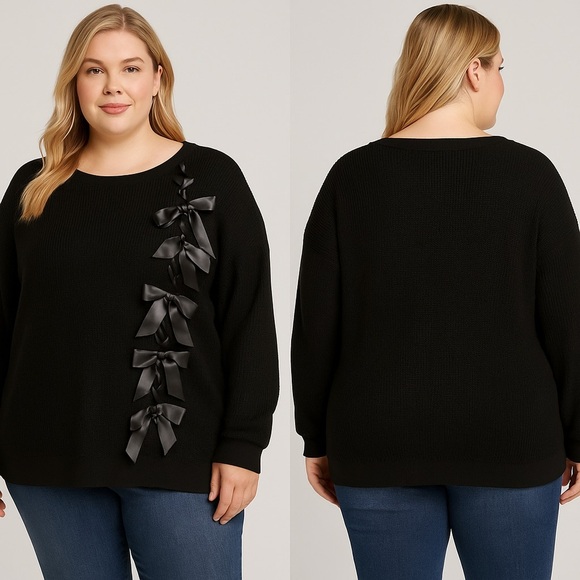 Adore Me Sweaters - Adore Me Black Knit Sweater 4X